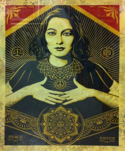 Peace and Justice,  Shepard Fairey, 2012, 10 exemplaires 18 000€
